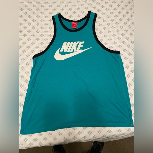 Nike Shirts Vintage Nike Ace Logo Teal Tank Top Poshmark